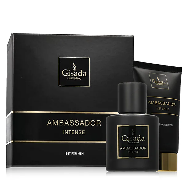 gisada ambassador intense woda perfumowana 50 ml   zestaw  