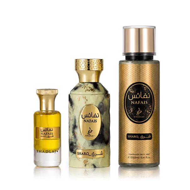 khadlaj nafais sharq woda perfumowana 100 ml   zestaw  