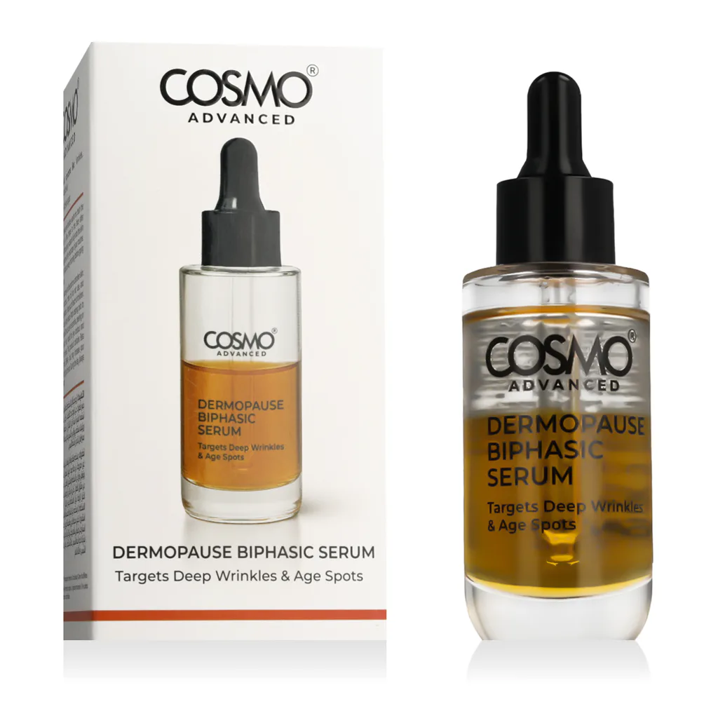 Двухфазная сыворотка для лица Cosmo Advanced Dermopause Biphasic Serum укрепляющая, увлажняющая, 40 мл — фото 2